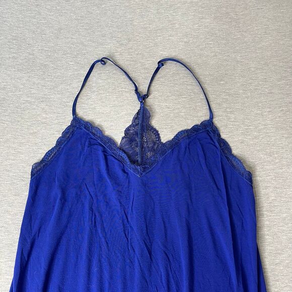 Victoria's Secret Cobalt Blue Lace Trim Modal Slip Dress - Picture 5 of 10